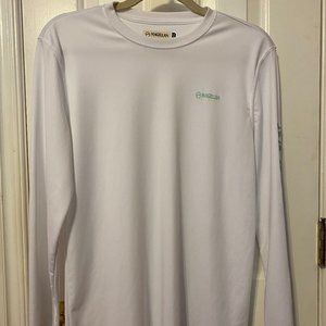 Magellan's Outdoors Fish Gear White Long-Sleeve Shirt "Boyfriend Fit"